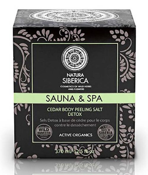 Sauna&Spa Peeling Con Cedro Detox Corporal A Base De Sal - 370 Ml.