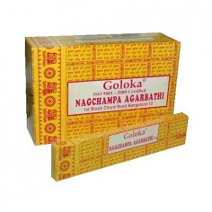 Varillas de incienso Goloka Nag Champa - Aroma dulce y terroso, ideal para meditación