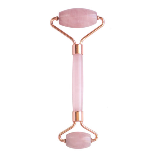 Rodillo masajeador de Cuarzo Rosa