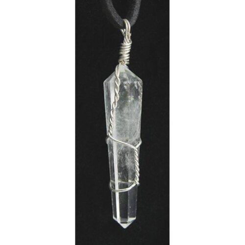 Colgante Wirerap Cuarzo cristal