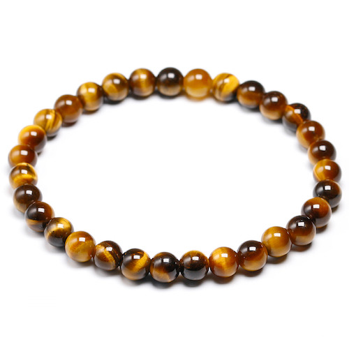 Pulsera de Ojo de Tigre 8mm - Joyería Hecha a Mano con Cuentas de Piedra Semipreciosa