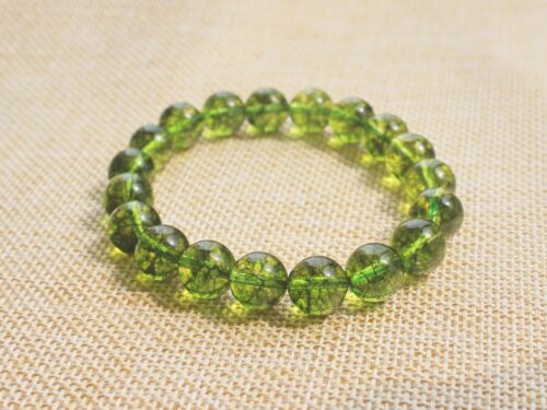 Pulsera Olivino 8mm - Piedras Naturales de Olivino con Propiedades Curativas