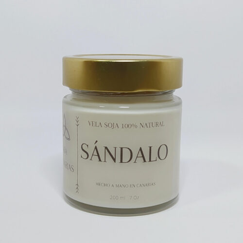 Vela de Soja Artesanal SANDALO - GAIA | Ambiente cálido y relajante | Aroma dulce y amaderado